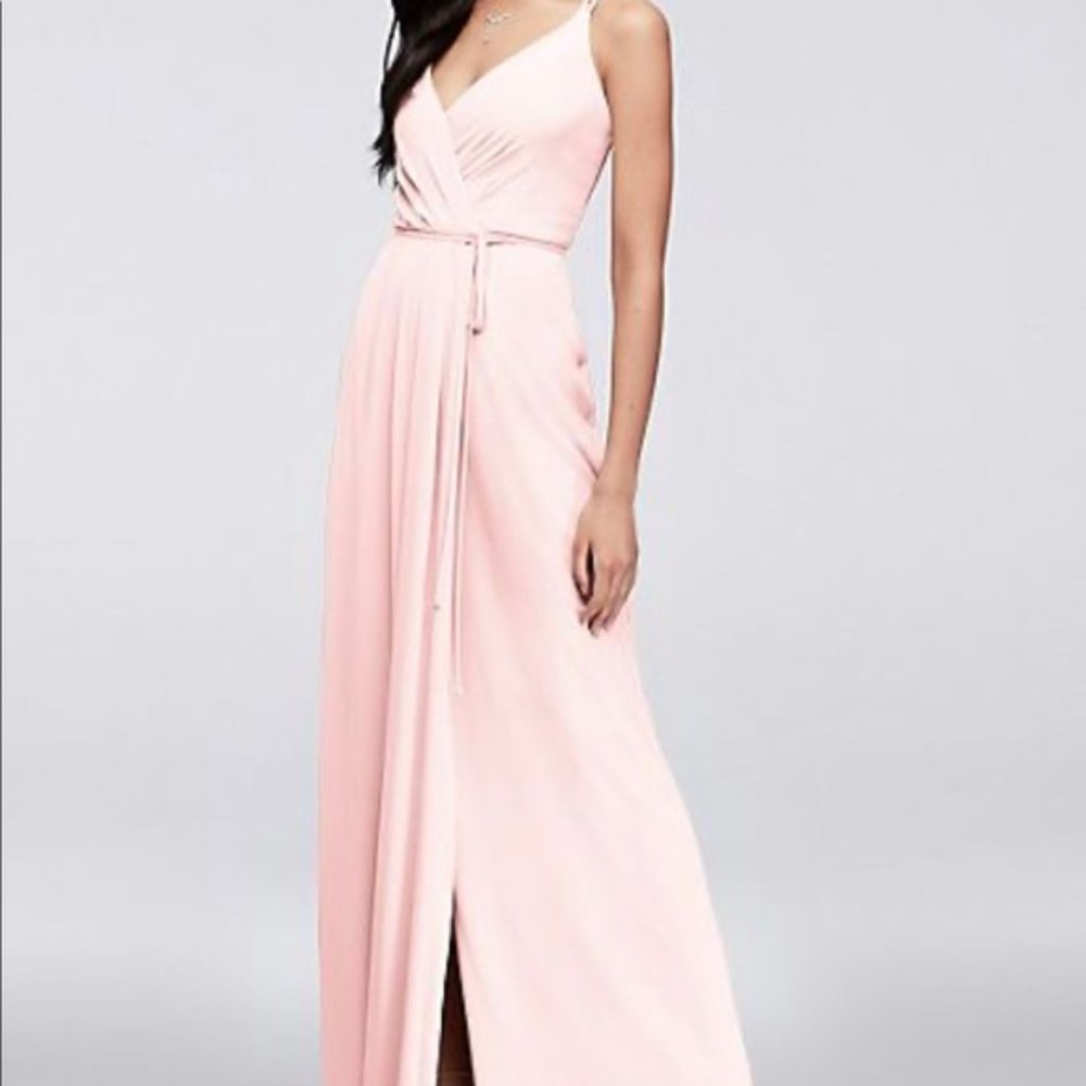 David's Bridesmaid Dress Petal Sz 8 Georgette